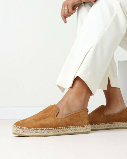 Suède Spaanse vintage stijl espadrille Schoenen damesschoenen Instappers Loafers 