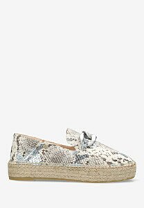 Espadrille June Chain Metallic Blauw
