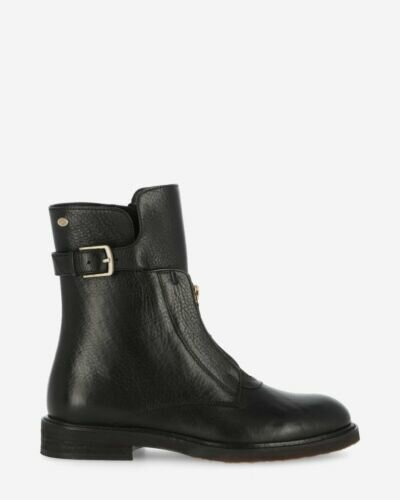 Ankle boot soft smooth leather black