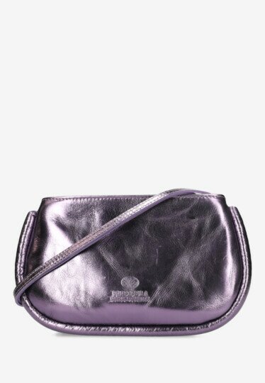 Crossbody bag purple metallic