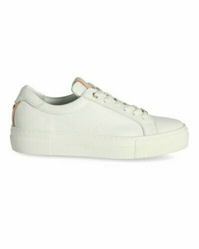 White smooth leather sneaker 