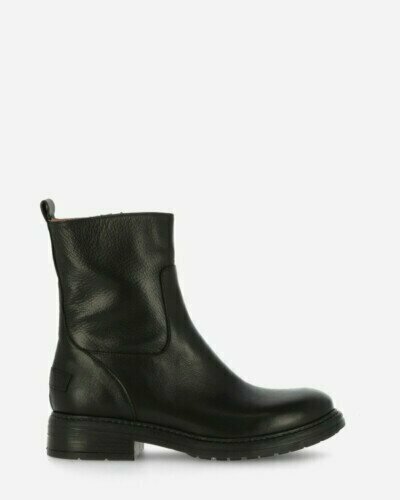 Ankle boot smooth leather black
