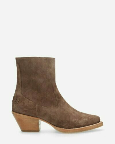 Ankle boot suede brown