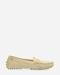 Moccassin suede light sand